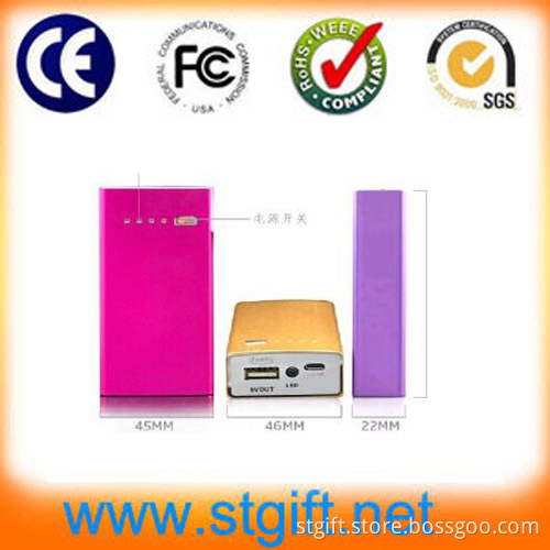7800mAh Portable Metal Power Bank for Mobile Phone